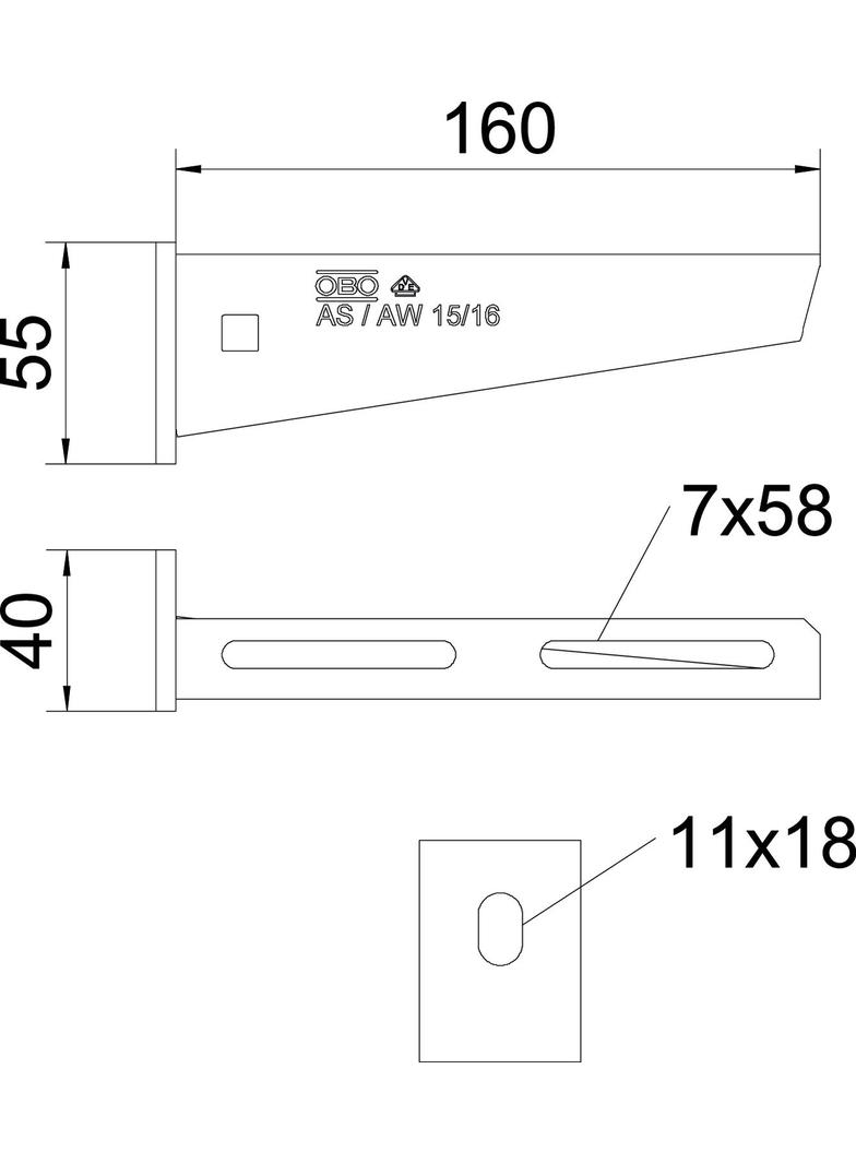 AW 15/16, WYSIĘGNIK AW 15/160MM FT