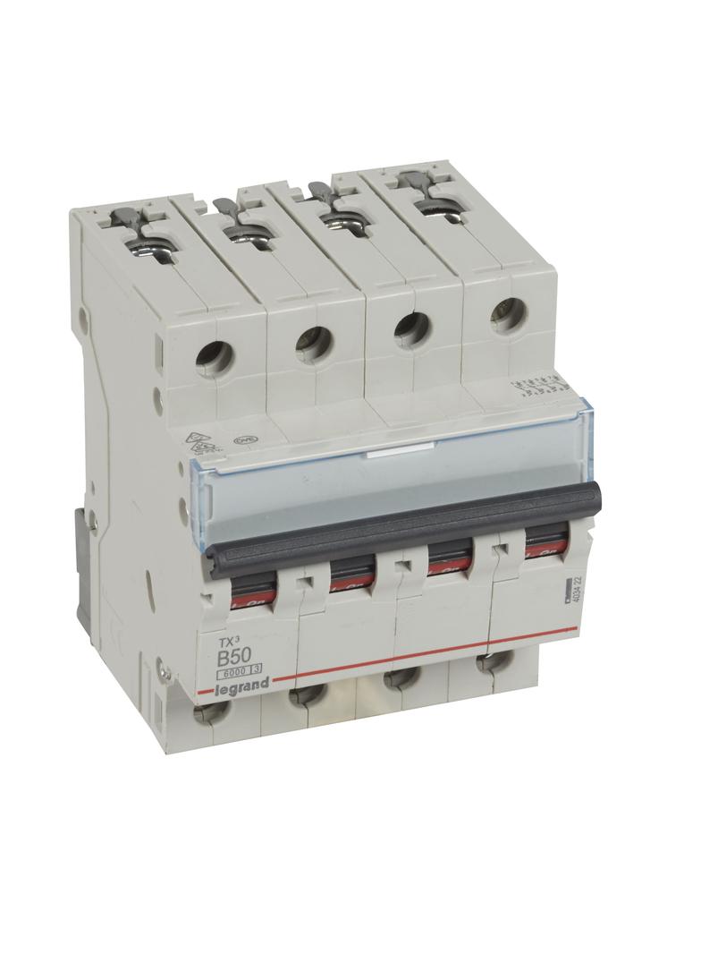 WYŁĄCZNIK NADPRĄDOWY S 304 4P B 50A 6000A SERII TX3, Legrand