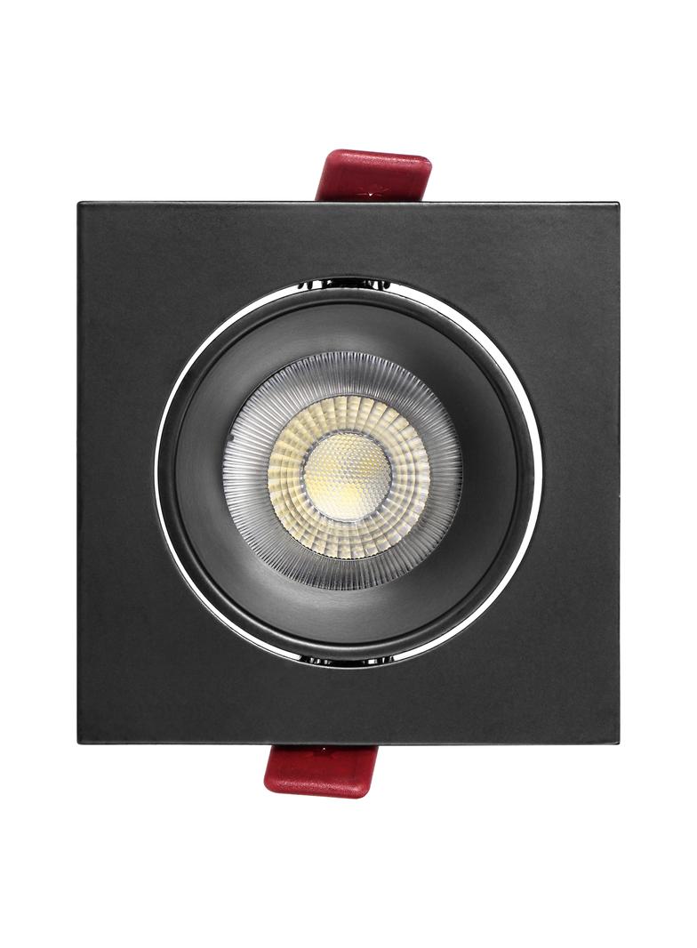 FONDI SC ramka dekoracyjna oprawy punktowej, MR16/GU10 max. 50W, kwadrat, stała, aluminiowa, czarna