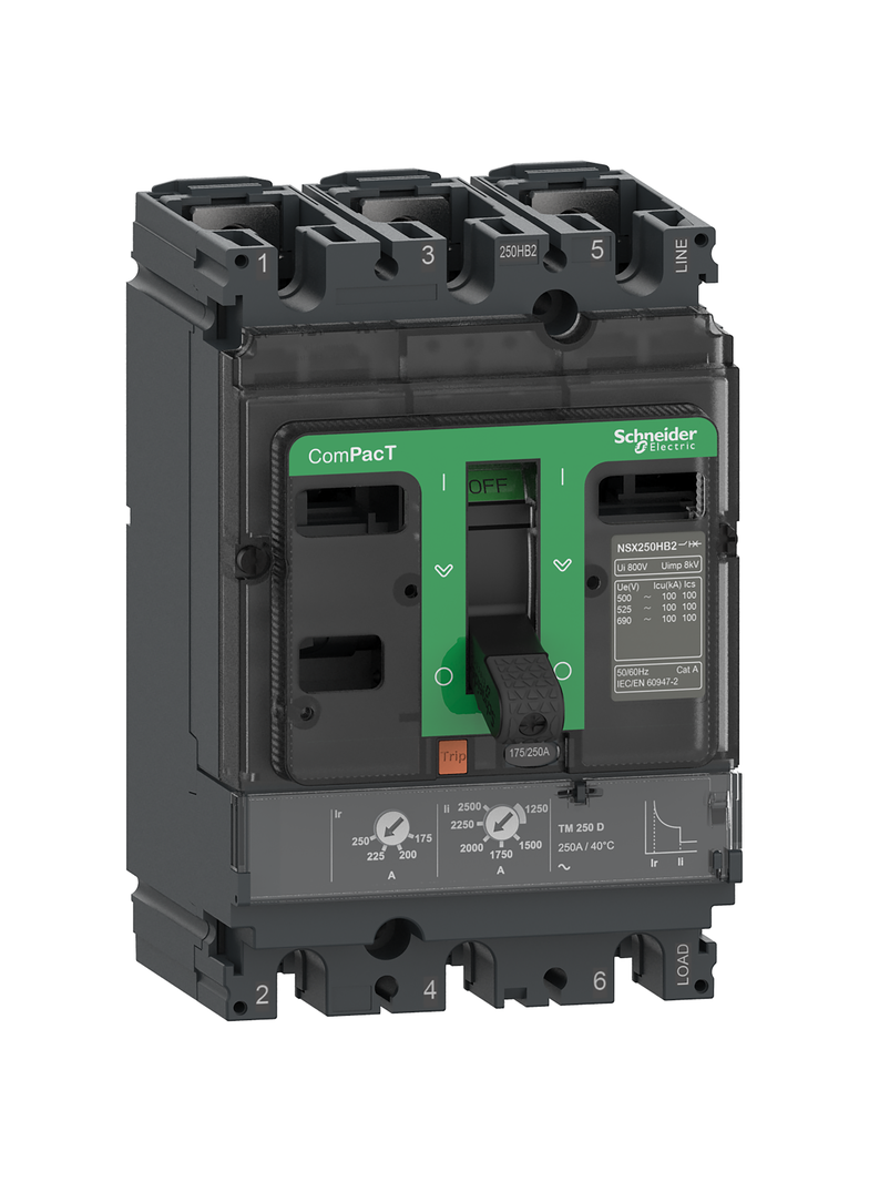 Wyłącznik, ComPacT NSX, NSX250F, TM200D, 3P, 36kA