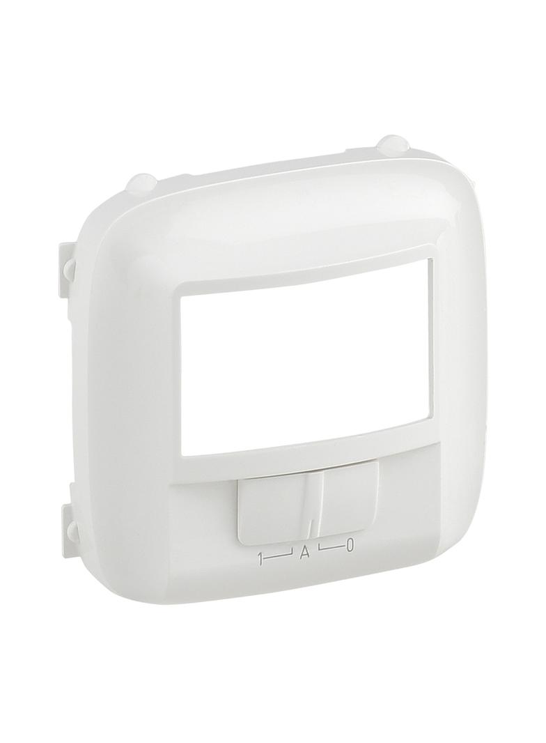 VALENA ALLURE - PLAKIETKA ŁĄCZNIKA AUTOMATYCZNEGO BEZ ZACISKU N Z PRZEŁĄCZNIKIEM ON/OFF BIAŁA, Legra