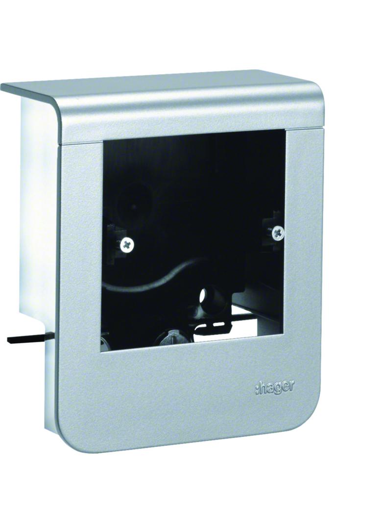 tehalit.SL Pusty nośnik urządzeń 20x55 fi60 aluminium SL20055901D1 HAGER
