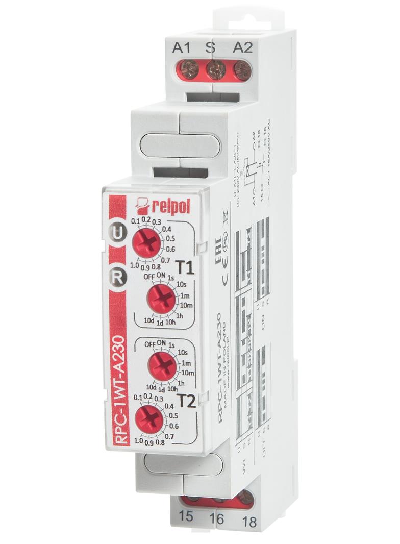 Przekaźnik czasowy RPC-1SA-A230 1P 230V AC 16A / 250V AC RELPOL