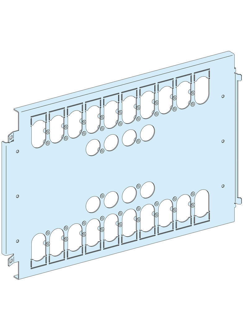 Rozdzielnice PrismaSet, płyta montażowa Prisma P do 3–4 montowanych pionowo na stałe aparatów NSX250