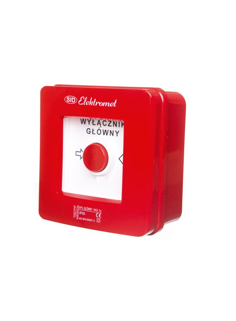 WG-1s  2 tory prądowe 12A NC-NO WYŁ.GŁÓNY, Wyłączniki alarmowe samoczynne natynkowe