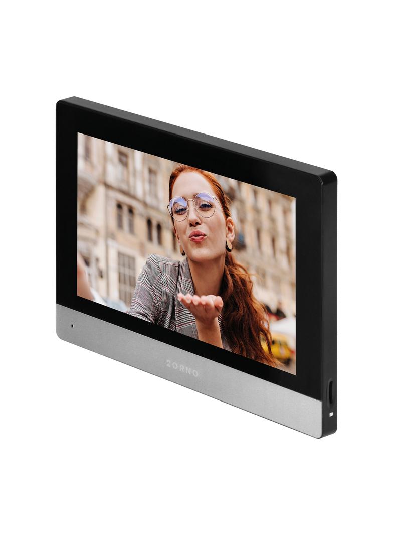 CERES Full HD, zestaw wideodomofonowy, bezsłuchawkowy, monitor dotykowy 8'' LCD, z gniazdem na kartę OR-VID-ME-1056FHD/B ORNO