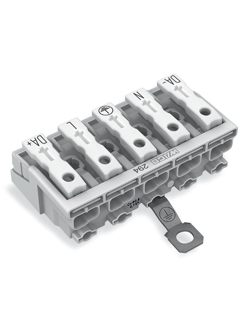 złączka zasilająca 5-biegunowa bez stopek ze stykiem PE