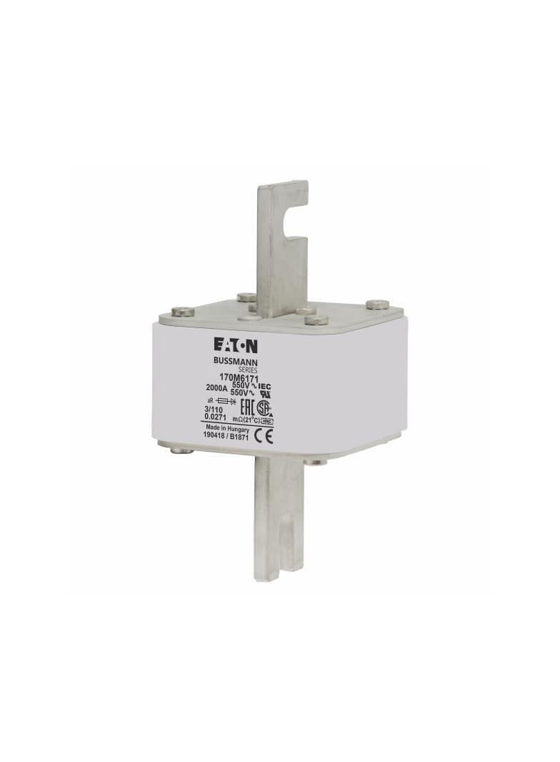 2000A 600V 3/110 aR INDICATOR FUSE Wkładka szybka 1800A AC 550V DIN 3 76x90x139 mm aR DI 170M6171 EA