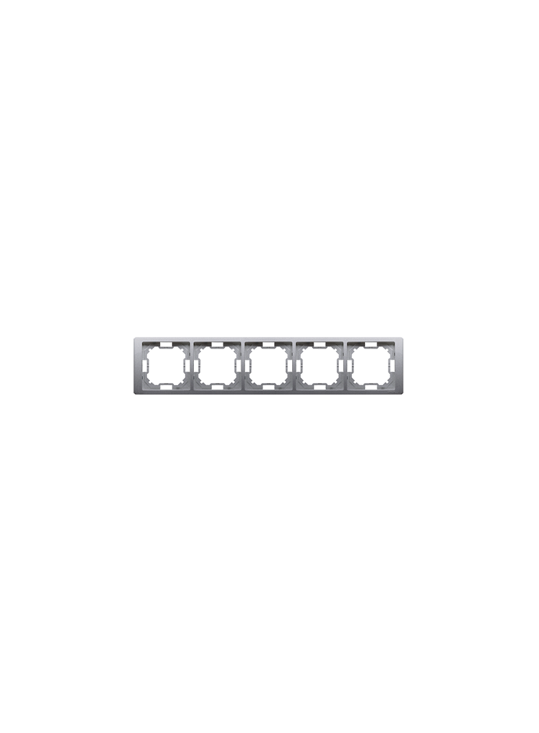 Simon Basic Neos Ramka 5-krotna NEOS – uniwersalna poziom i pion stal inox BMRC5/21 KONTAKT