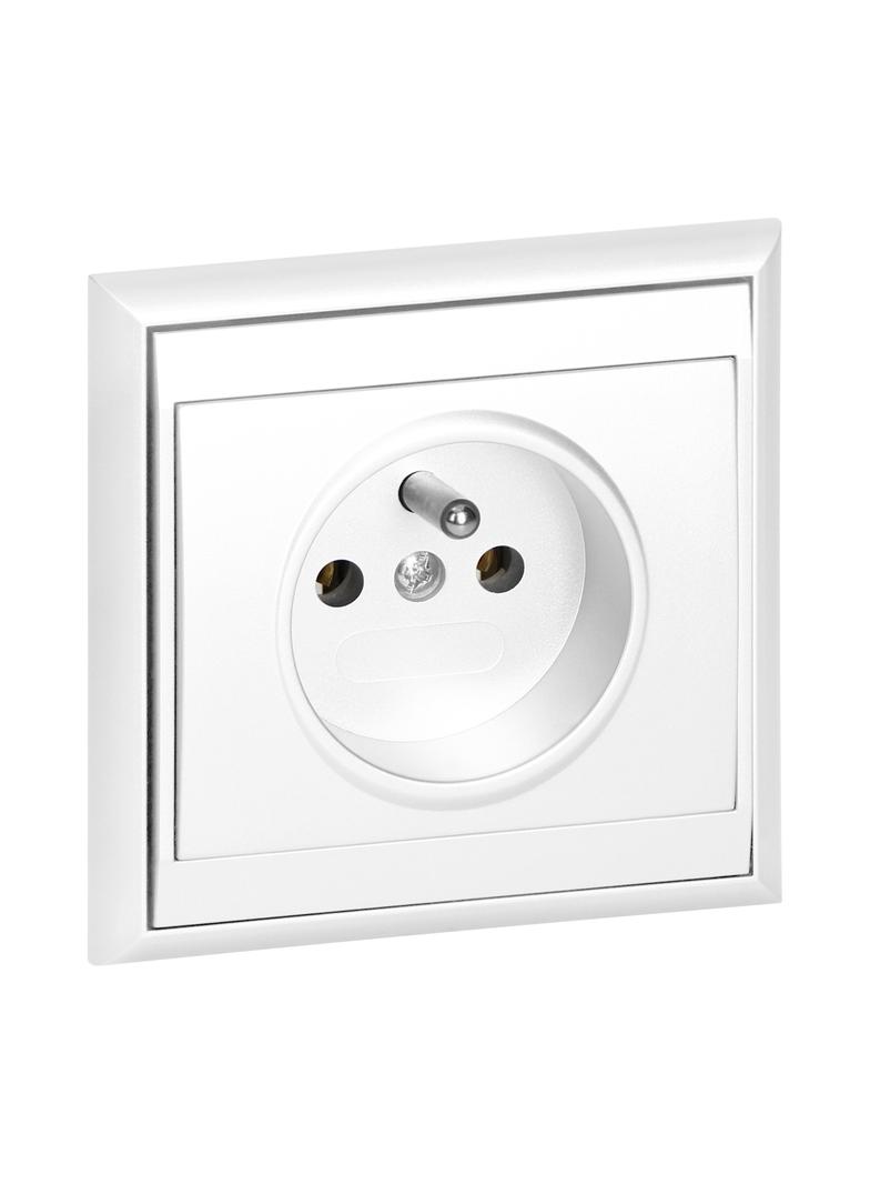 Gniazdo pojedyncze podtynkowe 2P+Z Luna, 16A, 250V, PT-16L, biały OR-OE-7605/W ORNO