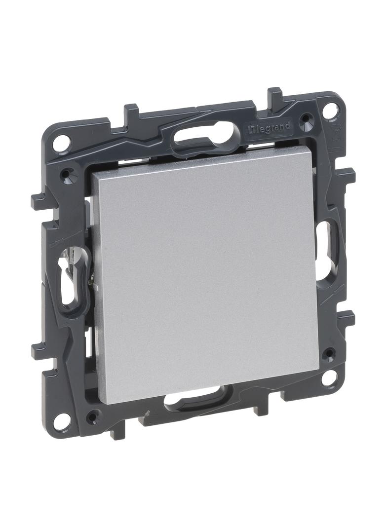 Niloe Step - przycisk pojedynczy 6 A- kolor aluminium, Legrand