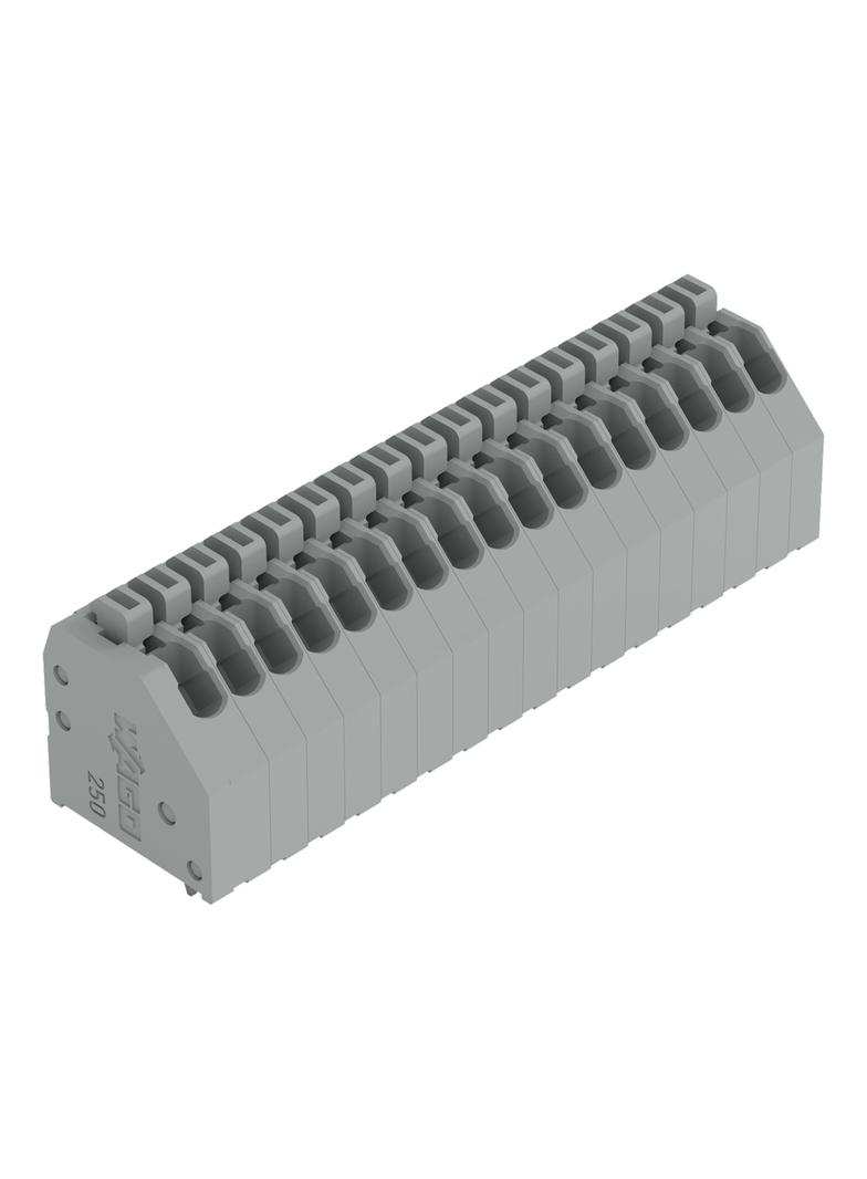 listwa zaciskowa do pł. drukowanych 17-bieg. szara raster 2,54 mm /25szt./ WAGO