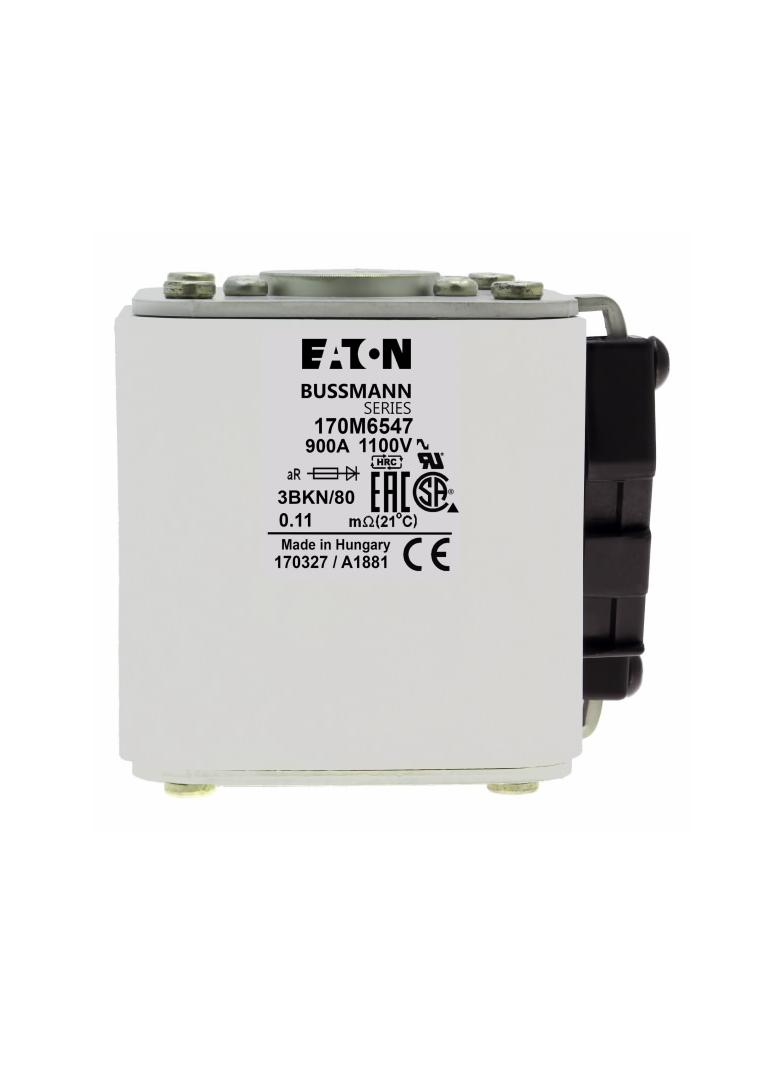 FUSE 900A 1100V 3BKN/80 AR Wkładka szybka 900A AC 1100V rozmiar 3 76x92x83 mm aR IEC UL 170M6547 EAT