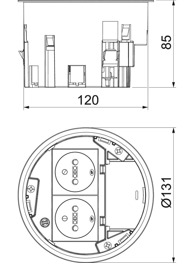 MT R2 NF, Puszka instalacyjna do for GES R2