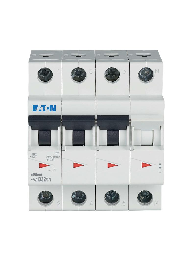 FAZ-D32/3N Wyłącznik nadprądowy 15kA D32A 3P+N 279001 EATON
