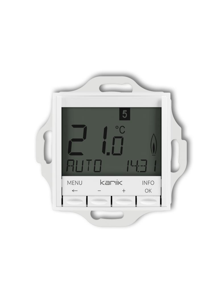 MINI Elektroniczny tygodniowy regulator temperatury (podświetlenie białe), biały MRT-3.1 KARLIK