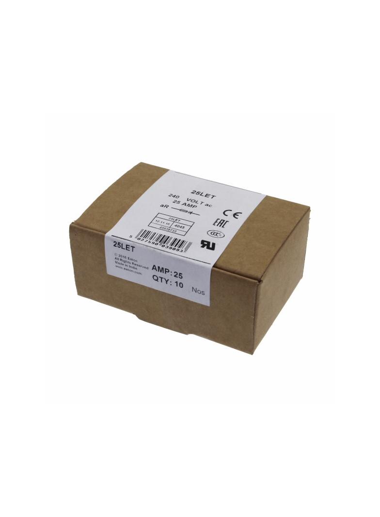 25AMP 280V AC BS88 HIGH SPEED FUSE Wkładka szybka 25A AC 240V DC 150V BS88 18x56 mm aR B 25LET EATON