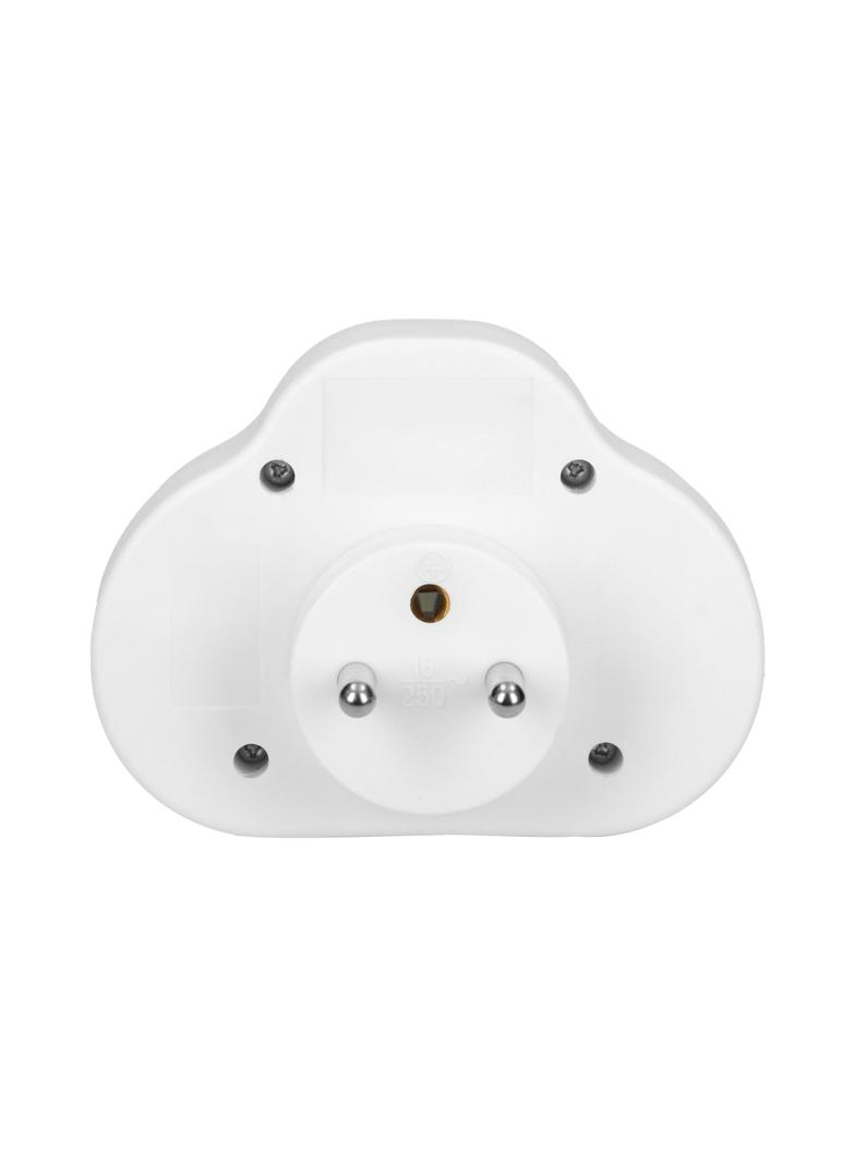 Rozgałęźnik 2x2P+Z z włącznikiem, biały OR-AE-13187 ORNO
