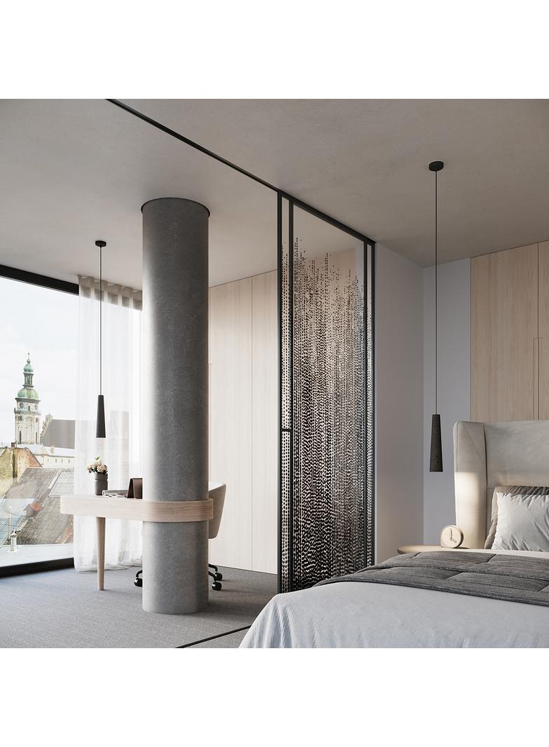 Lampa wisząca ELECTRA czarna beton