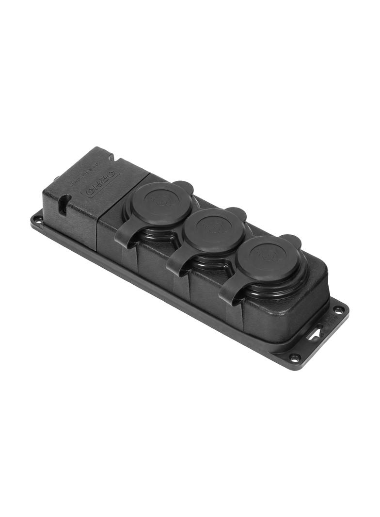 Rozgałęźnik bryzgoszczelny i odporny na uderzenia, IP44, 3 gniazda 2P+Z, 16A, 230V AC, gumowy, uniep OR-AE-13166(GS) ORNO