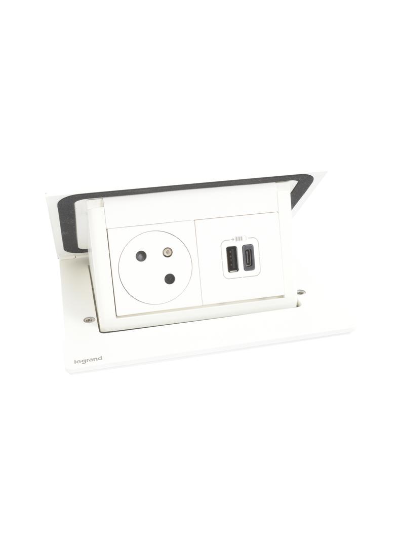 INCARA: POP UP - 2P+Z / USB A+C - 2,0 M-BIAŁY, Legrand
