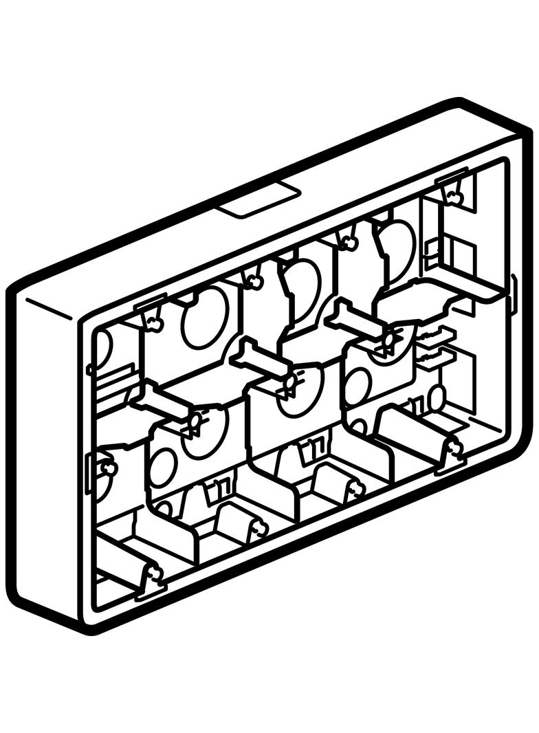 MOSAIC PUSZKA NATYNKOWA - 2X10 MODUŁY POZIOMOW 46MM DO UCHYTU 0802 66, Legrand