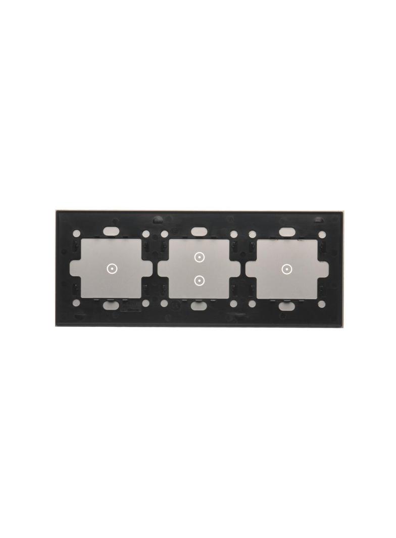 Simon 54 Touch Panel dotykowy S54 Touch 3 moduły 1 pole dotykowe + 2 pola dotykowe pionowe + 1 pole dotykowe srebrna mgła DSTR3131/71 KONTAKT