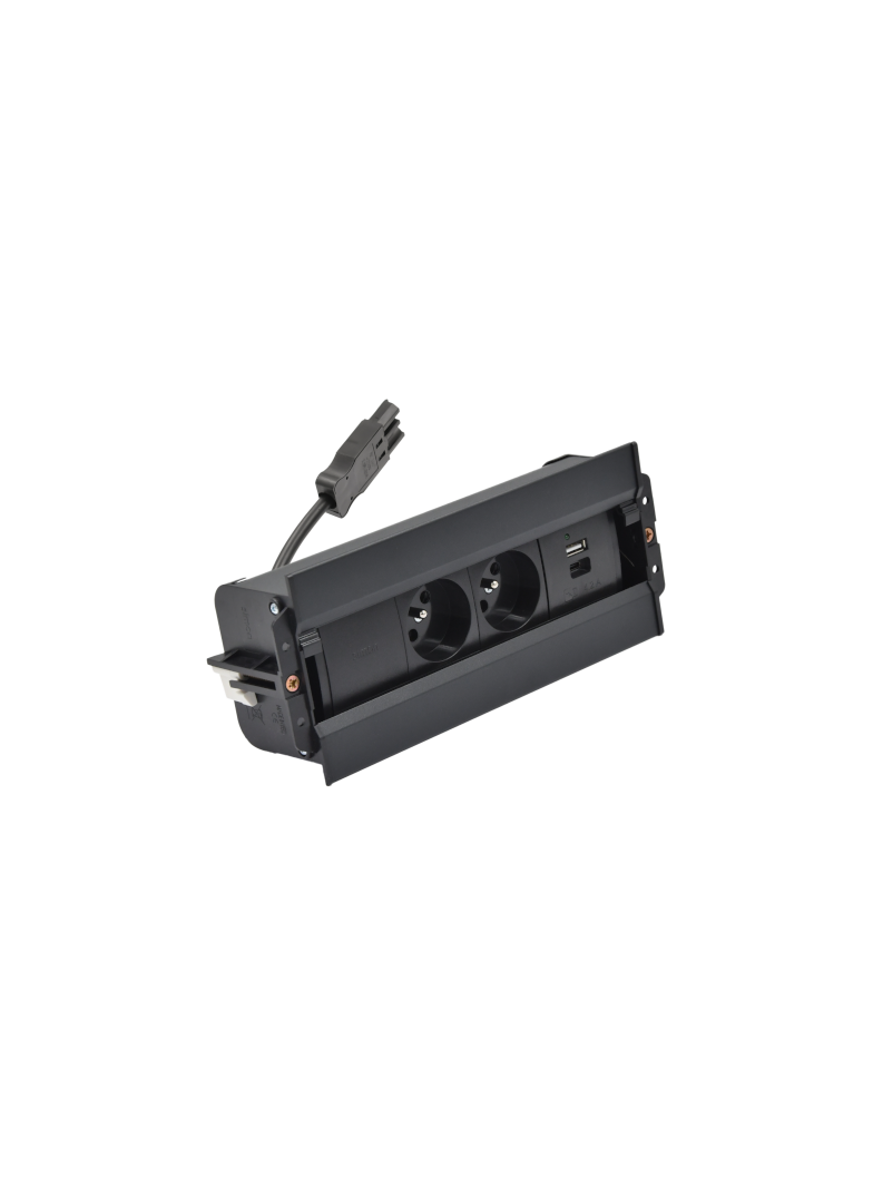 Simon 480 TS48-610E20B00-44 Spinner 2 gn. typ E + ładowarka USB typ A+C złącze w układzie Wieland 48610E20B000000-44 KONTAKT