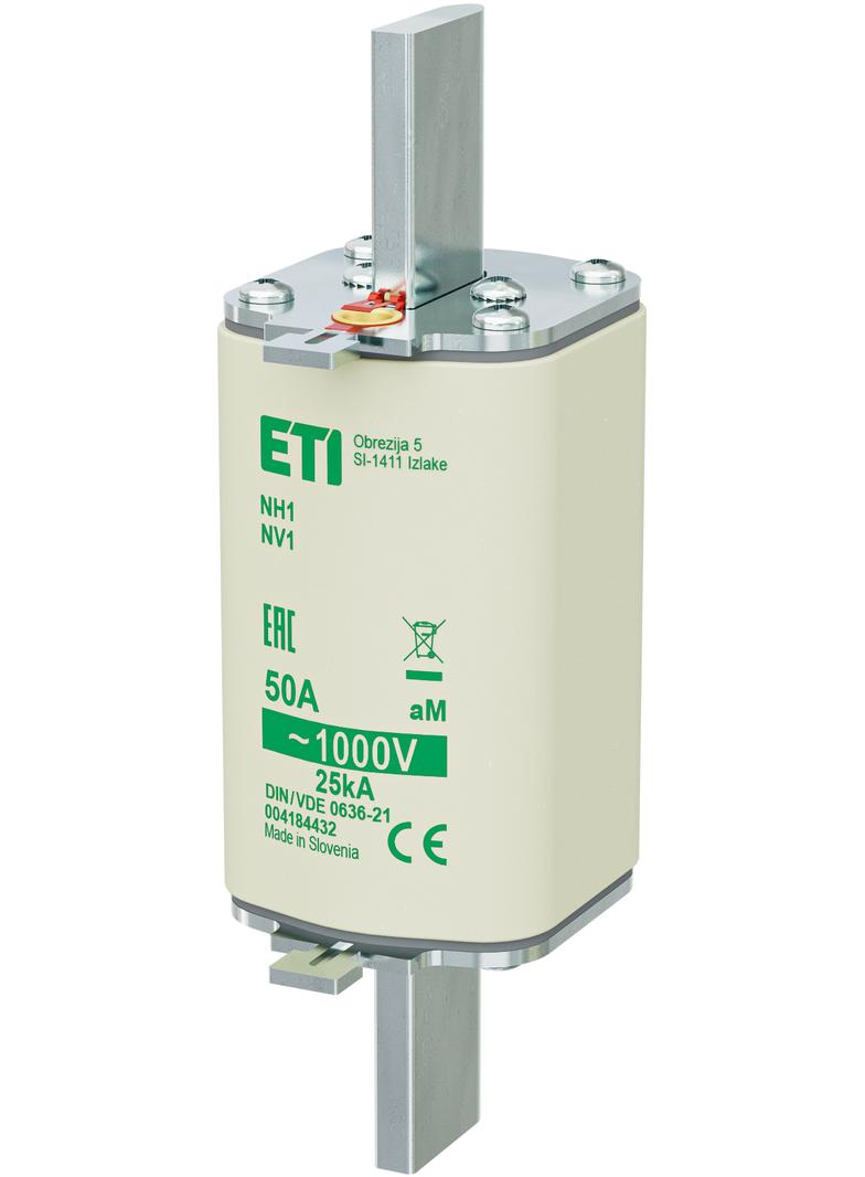 WT/NH-1/aM 50A 1000V - Wkładka topikowa przemysłowa - silnikowa 1000V