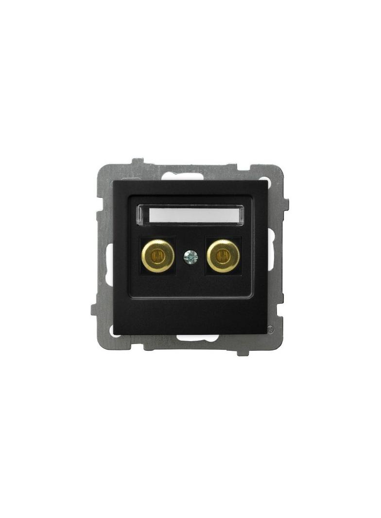 AS Gniazdo głośnikowe pojedyncze - kolor czarny metalik GGN-1G/m/33