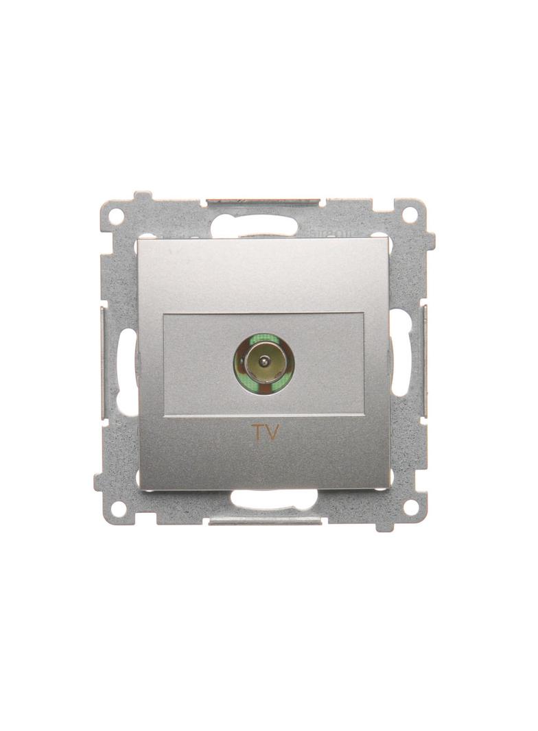 Simon 54 Gniazdo antenowe TV pojedyncze Do instalacji indywidualnych srebrny mat