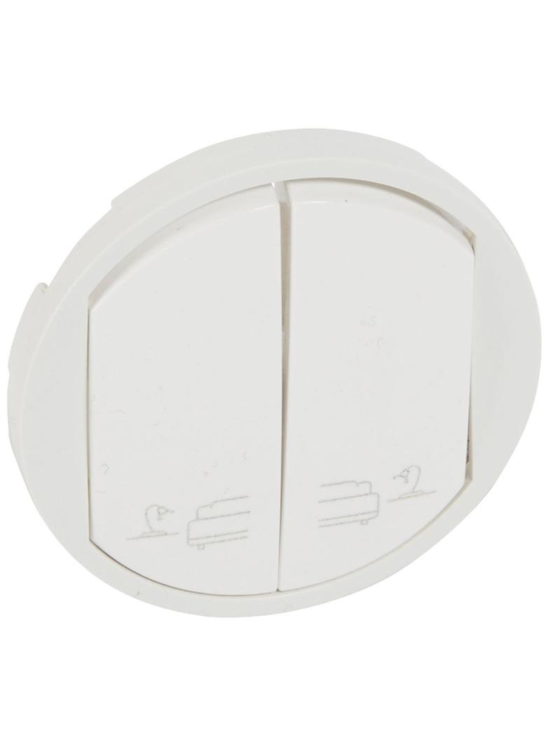 CELIANE - KLAWISZ PODWÓJNY Z SYMBOLEM LAMPKI BIAŁY, Legrand