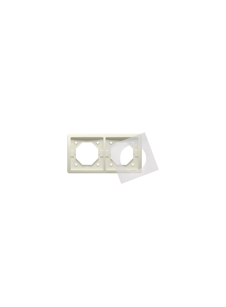 Simon BASIC STANDARD WMYZ-04221x-9013 Ramka 2-krotna do wersji bryzgoszczelnej IP44 z kompletem uszc BMR2B/12 KONTAKT