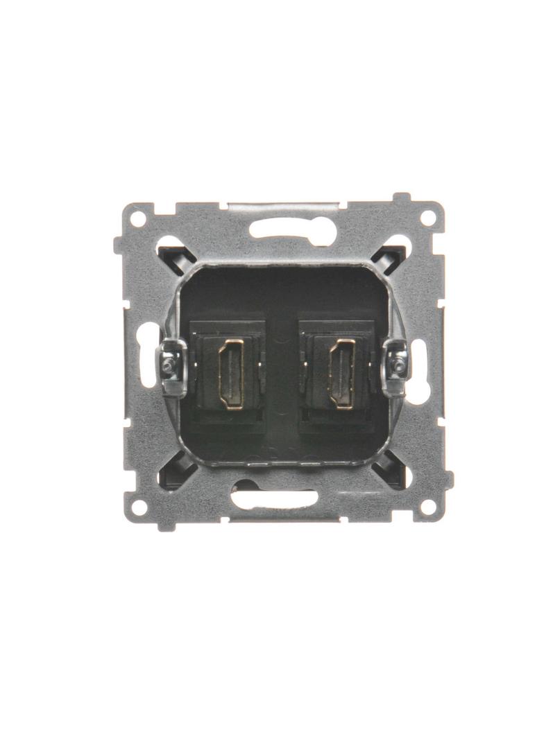 Simon 54 Gniazdo HDMI podwójne antracyt