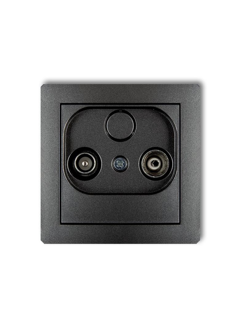 DECO Mechanizm gniazda abonenckiego RTV przelotowego 9dB grafitowy