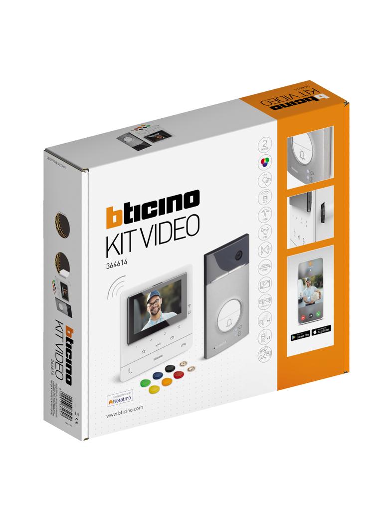 Zestaw 1-rodzinny z wideodomofonem Classe 100 Smart Wi-Fi z panelem Linia 3000 w kolorze aluminium,