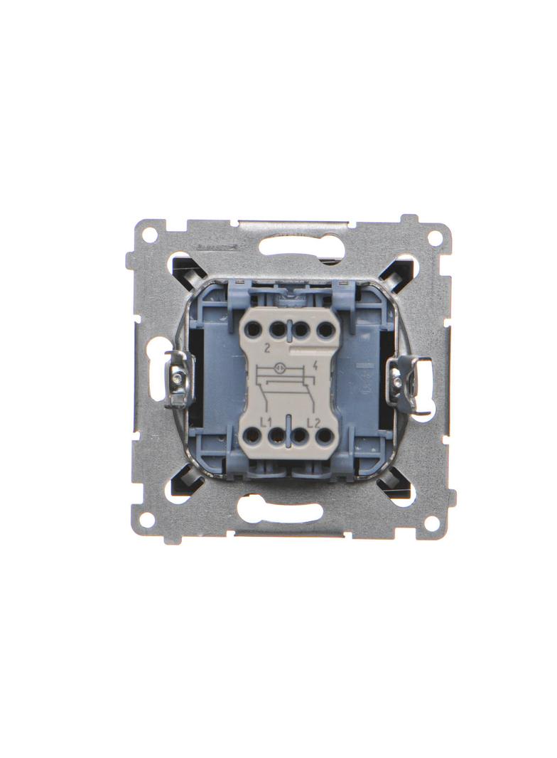 Simon 54 Łącznik krzyżowy z podświetleniem LED 10A 250V szybkozłączka czarny DW7L.01/49 KONTAKT