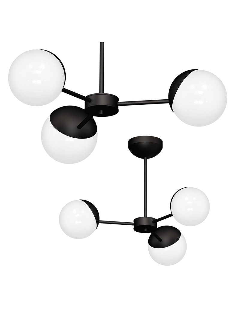 Milagro lampa wisząca/żyrandol Sfera Black 3xE14 MLP8865