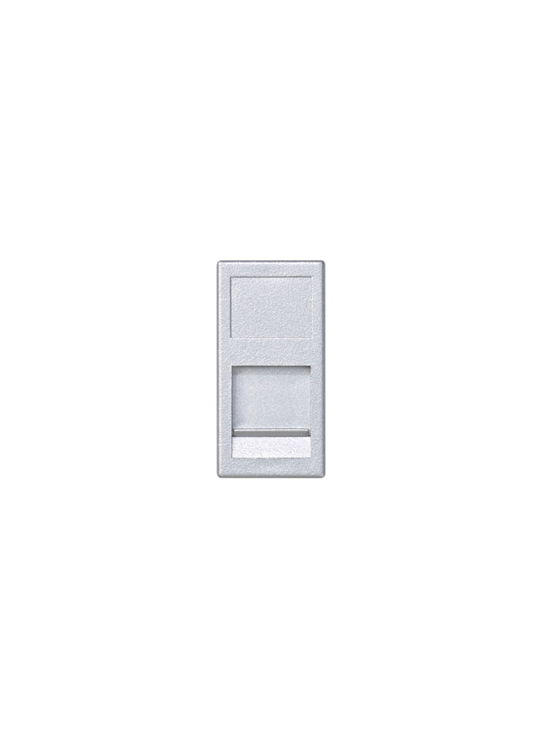 Simon Connect Płytka K45/2 1x RJ z osłoną 225x45mm uniwersalna aluminium KA76/8 KONTAKT