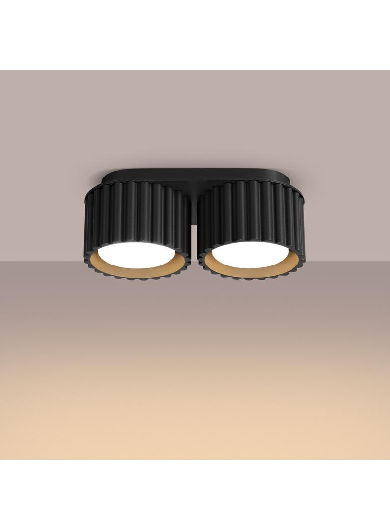 SOLLUX Plafon AURA 2 czarny Gx53 ; SL.1788