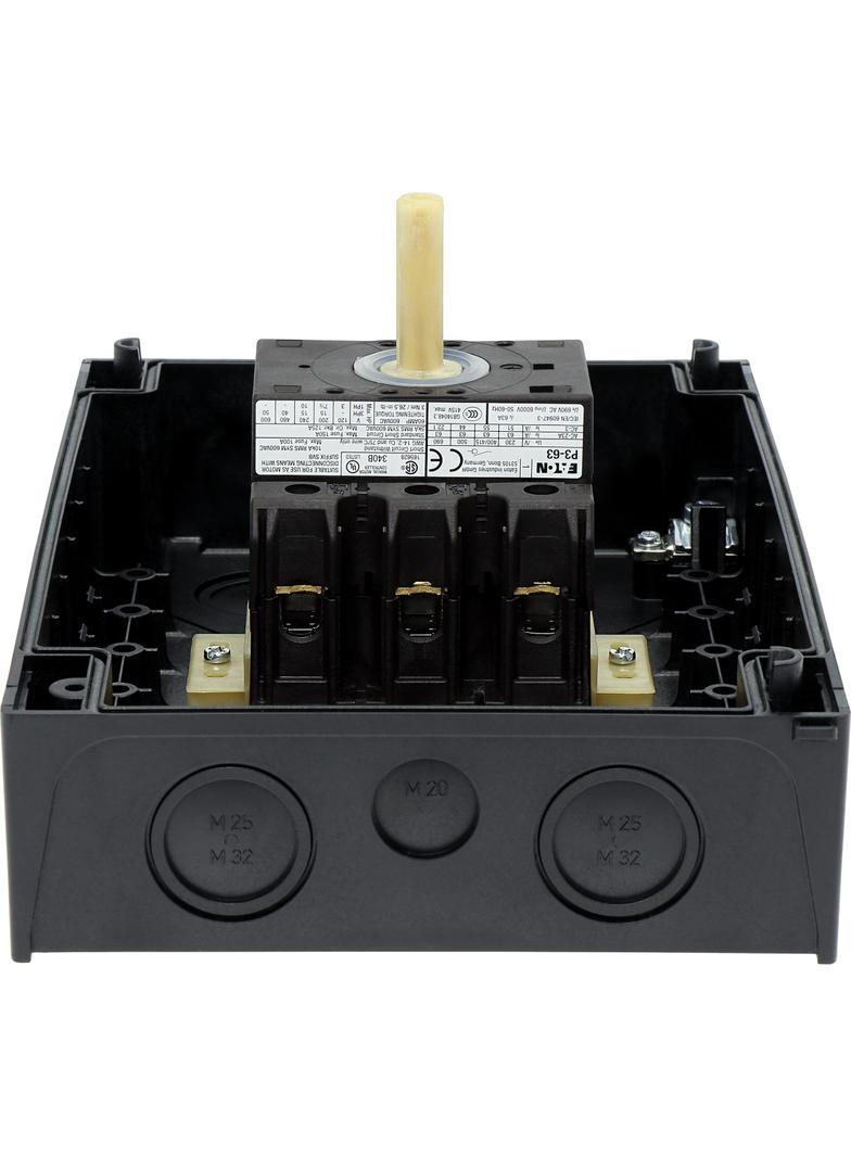 Łącznik krzywkowy 0-1 3P 63A w obudowie IP65 P3-63/I4/SVB 207343 EATON