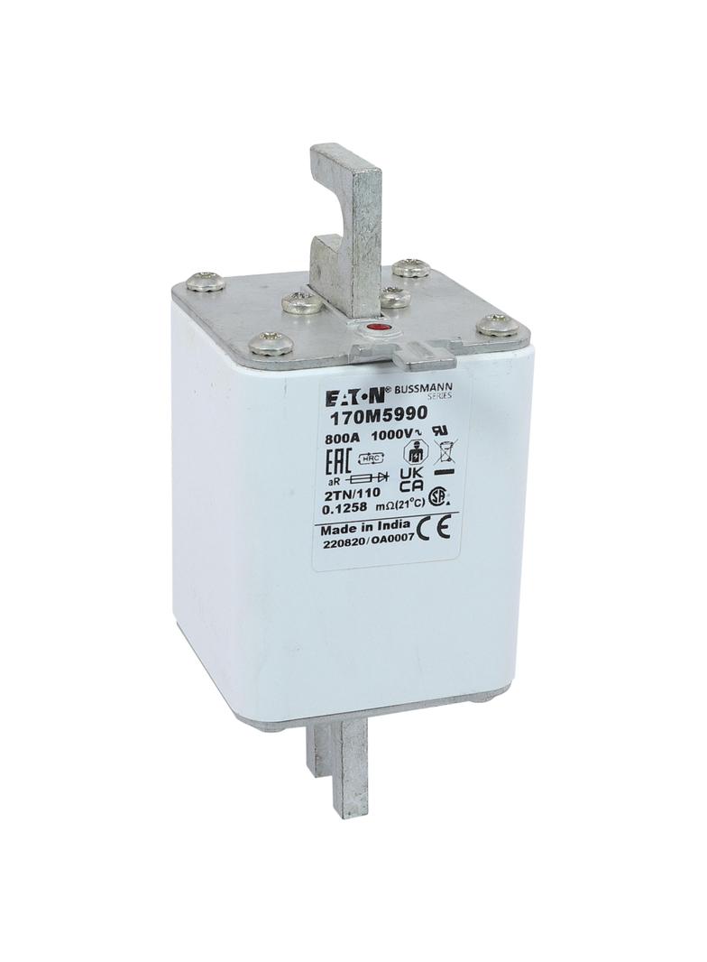 800A 1000V 2TN/110 aR INDICATOR FUSE Wkładka szybka 800A AC 1000V DIN 2 59x75x138 mm aR, 170M5990 EA