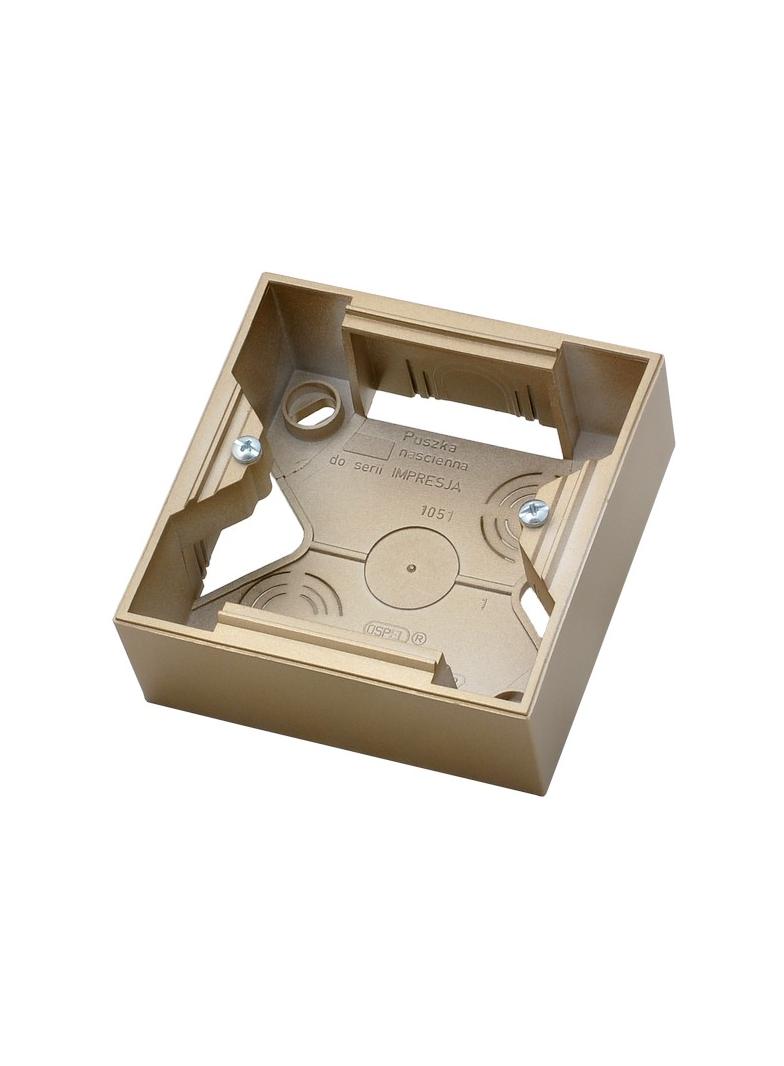 IMPRESJA Puszka instalacyjna pojedyncza - kolor złoty metalik