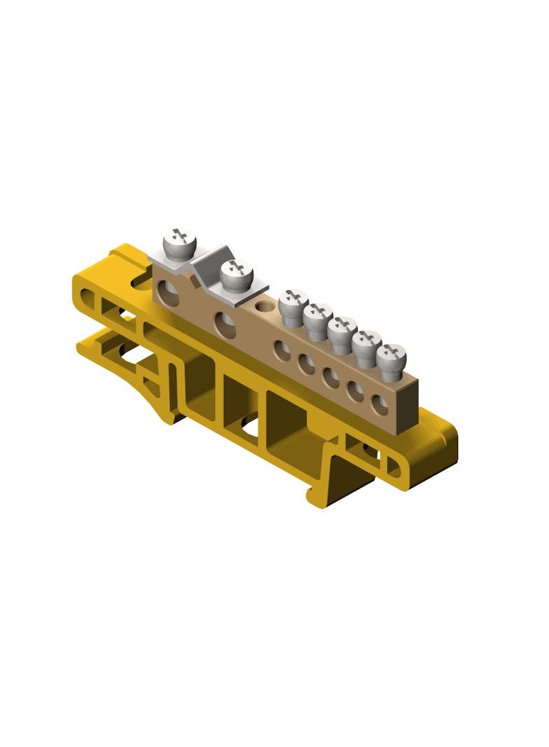 Listwa zaciskowa 7-torowa do montażu na listwie TH35