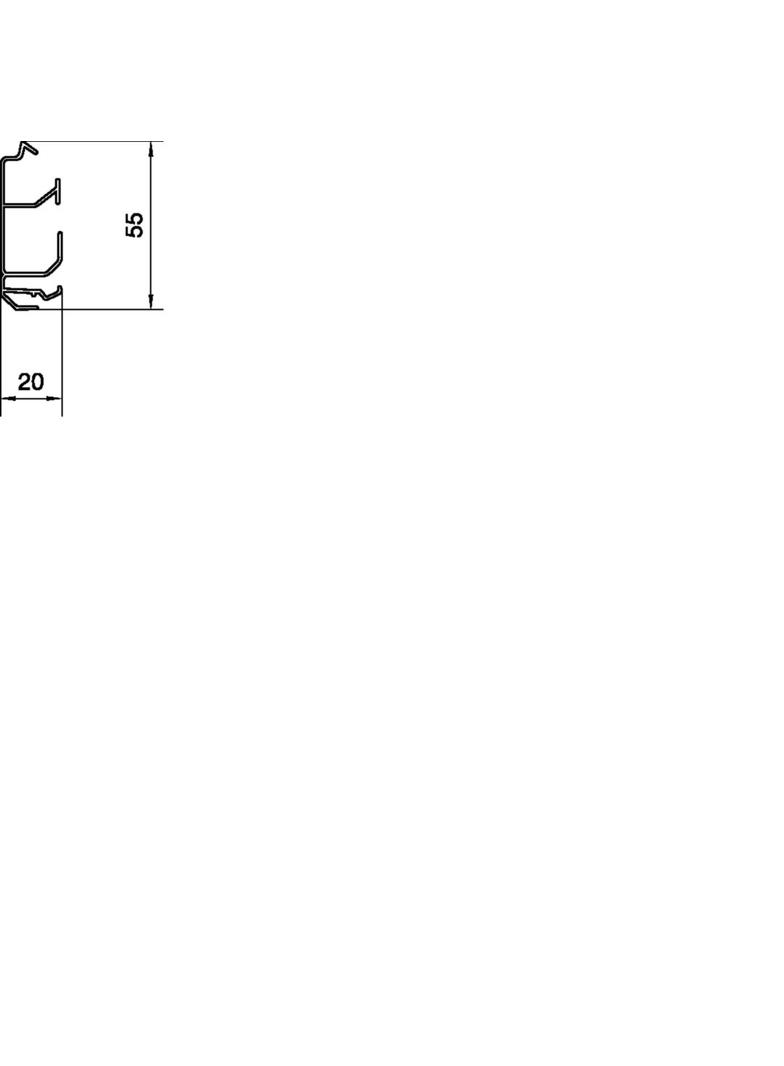 tehalit.SL Podstawa 20x55 czarny SL200551 HAGER