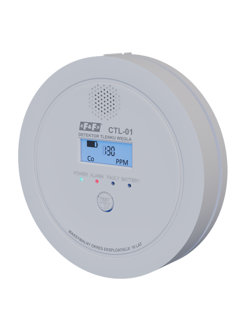 Detektor czujnik tlenku węgla czadu CTL-01 F&F