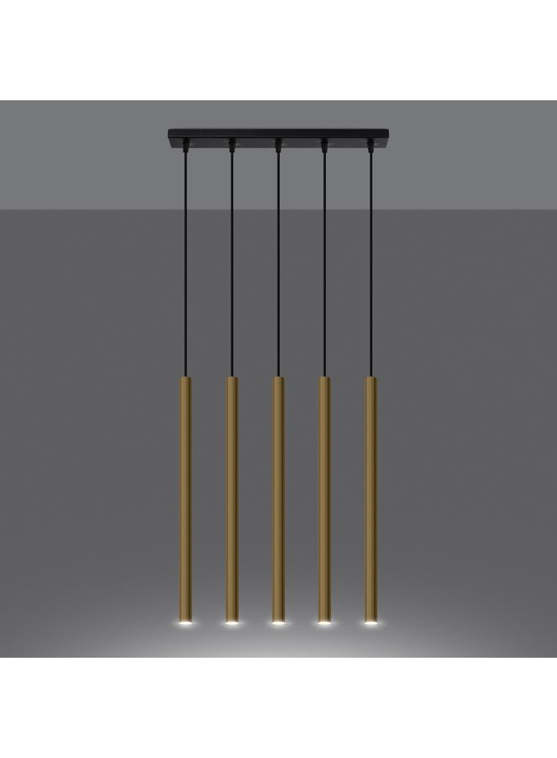 Sollux Lampa Wisząca PASTELO 5L złoty połysk SL.1198