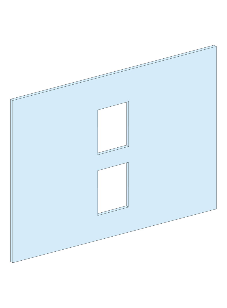 Rozdzielnice PrismaSet, płyta czołowa dla wyłączników w układzie SZR,NSX630