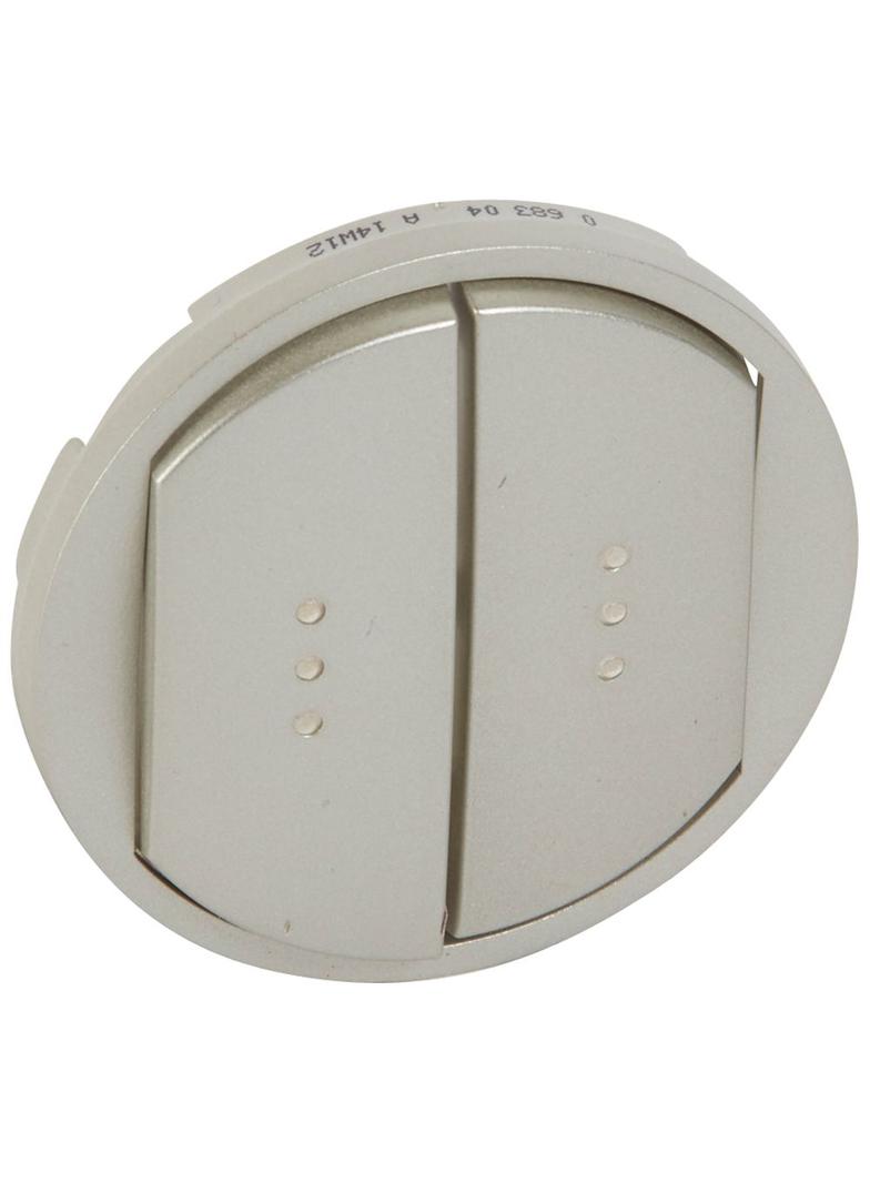 CELIANE - KLAWISZ PODWÓJNY PODŚWIETLANY TYTANOWY, Legrand