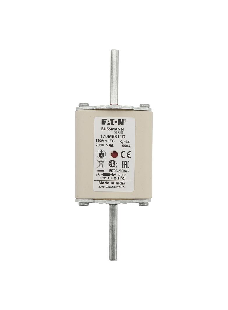 550A 690V aR DIN 2 HSDNH FUSE Wkładka szybka 550A AC 690V DIN 2 aR DIN IEC podwójny wskaźni 170M5811